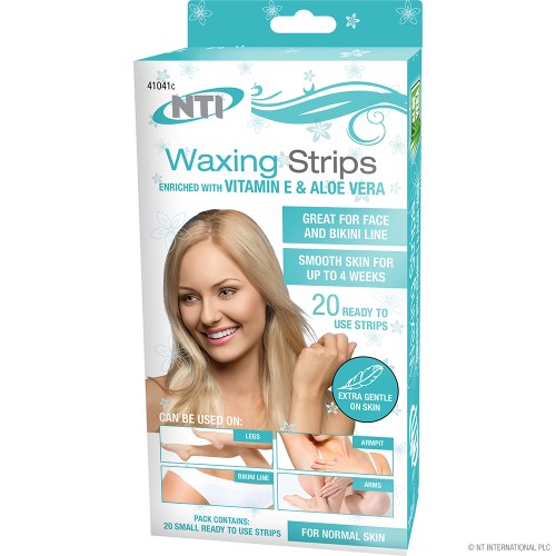 20 Waxing Strips with Vitamin E & Aloe Vera