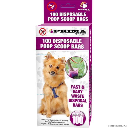 100pk Disposable Poop Pet Scoop Bags