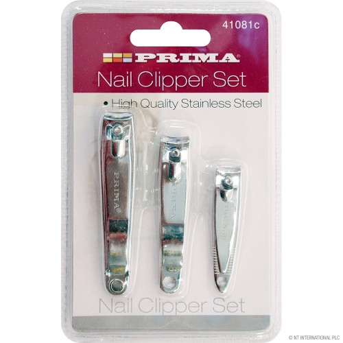 3pc Nail Clipper Set in Blister ( S/S )