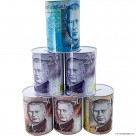 Large Money Tin 15 x 22cm ( Note Design )