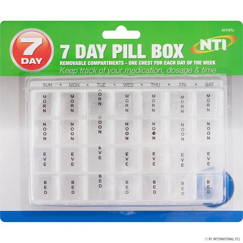 7 Day Pill Box - On Card