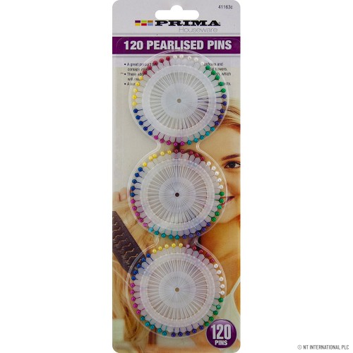 3pc Sewing Set - 120 Pearlised Hair Pins