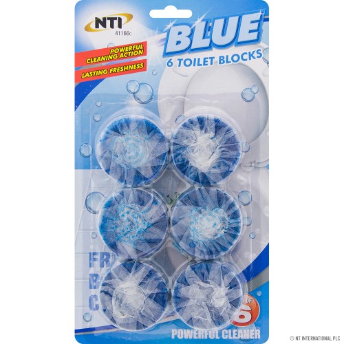 6pc Blue Toilet Block Cleaner