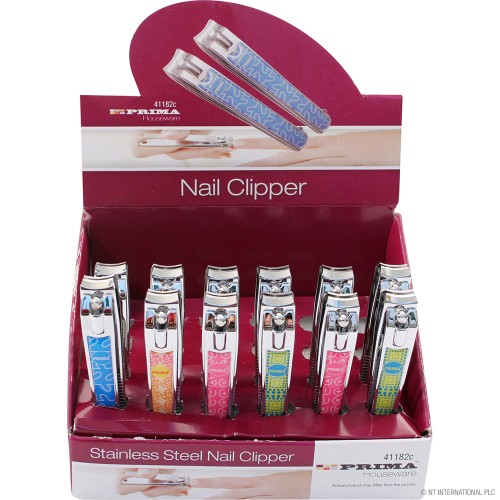 24pc Nail Clipper with File Printed - Display