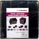 Single Faux Leather Foldable Ottoman 37cm Bla