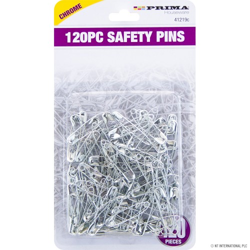 120pc Safety Bobby Pins - Chrome