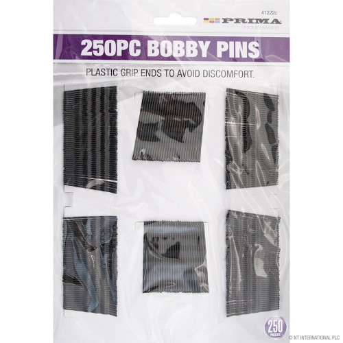 250pc Hair Bobby Pins - Black