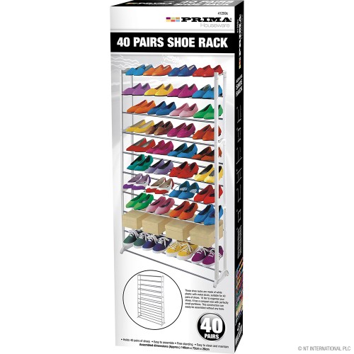40 Pair Shoe Rack Black - Colour Box