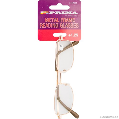 Reading Glasses 1.25+  Metal Frame