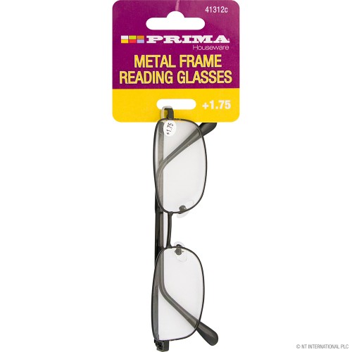 Reading Glasses +1.75 Metal Frame