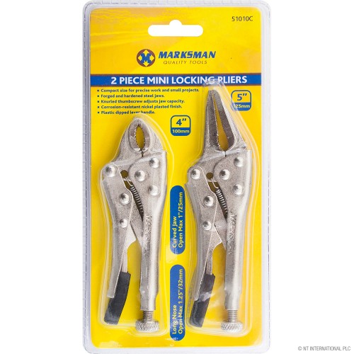 2pc Mini Locking Pliers