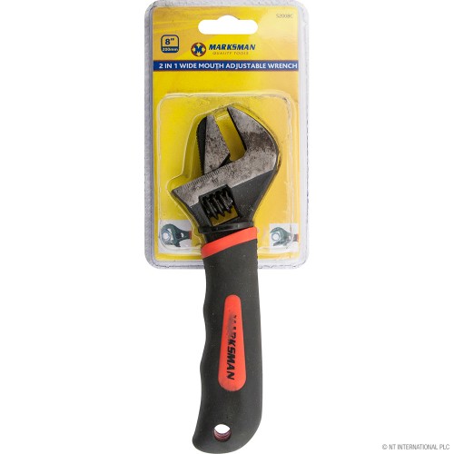 8'' 2 in 1 Adjustable Wide Mouth Wrench