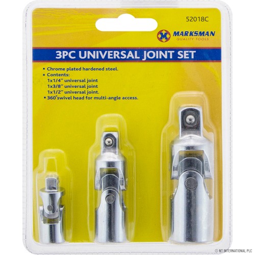 3pc Universal Joint Set