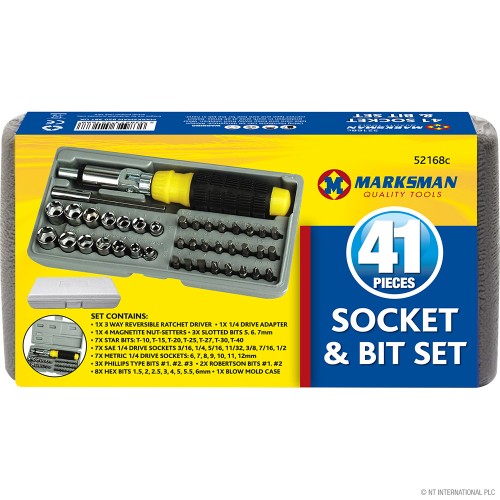 41pc Socket & Bit Set - Blowcase