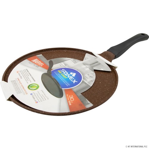 30cm Hot Plate With Induction Die Cast - Choc