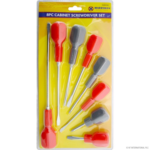 8pc Cabinet Screwdriver Set