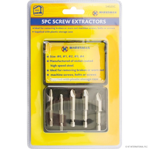 5pc Screw Extracter Set - Blowcase