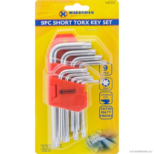 9pc Short Torx Key Set