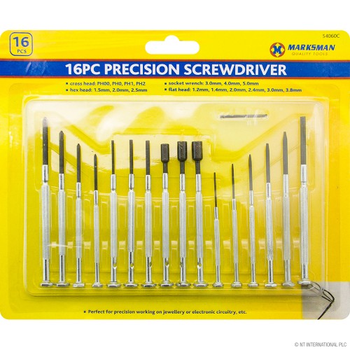 16pc Precision Screwdriver Set