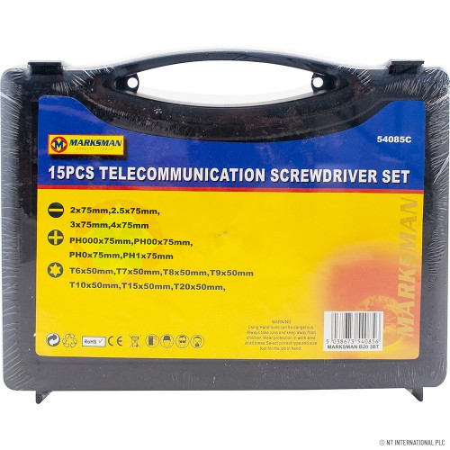 15pc Telecommunication Screwdriver Set