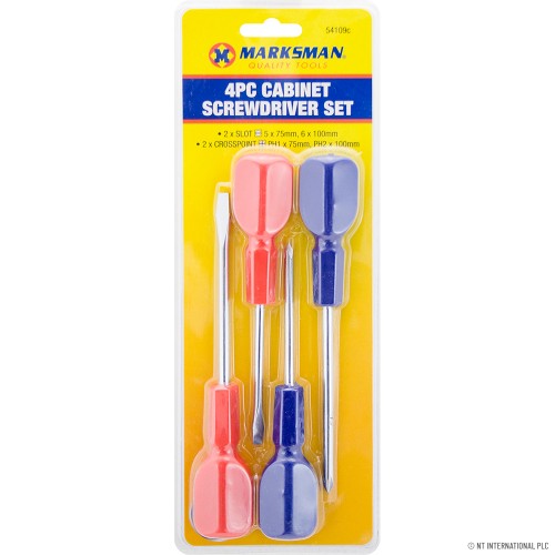 4pc Cabinet Handle Screwdriver Set