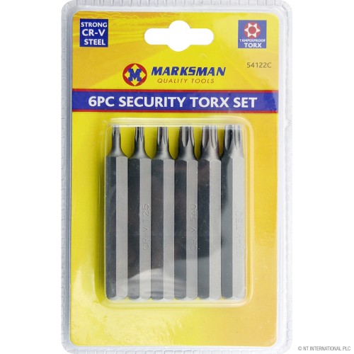 6pc Security Torx Bit Set