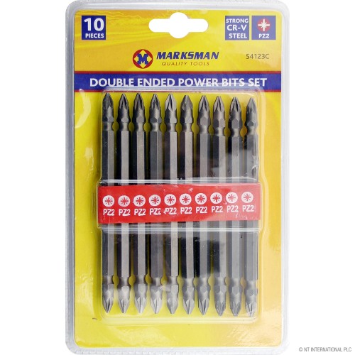 10pc Doube Ended Power Bit Set ( Long )