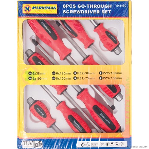 8pc Go Through Screwdriver set