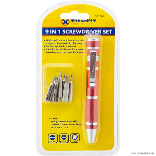 9-in-1 Screwdriver Bit Set