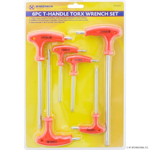 6pc T-Handle Torx Wrench Set