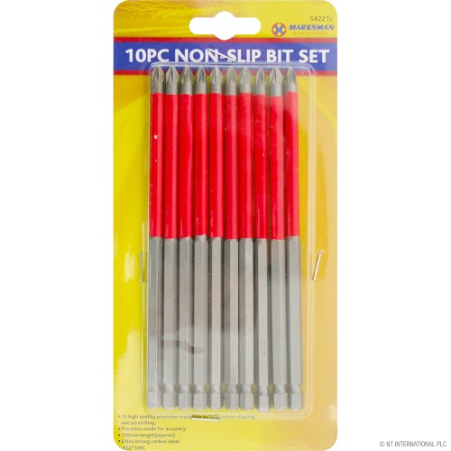 10pc Non Slip Bit Set - 6