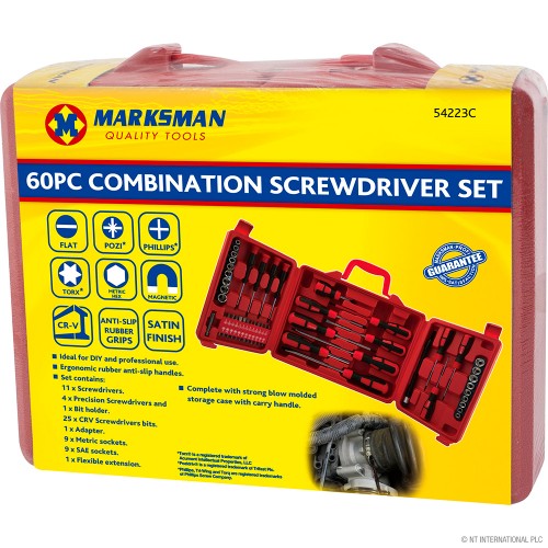 60pc Combination Screwdriver Set