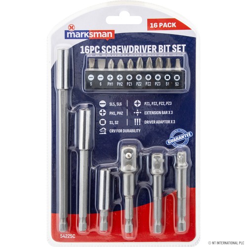 16pc Screwdriver Bit Set