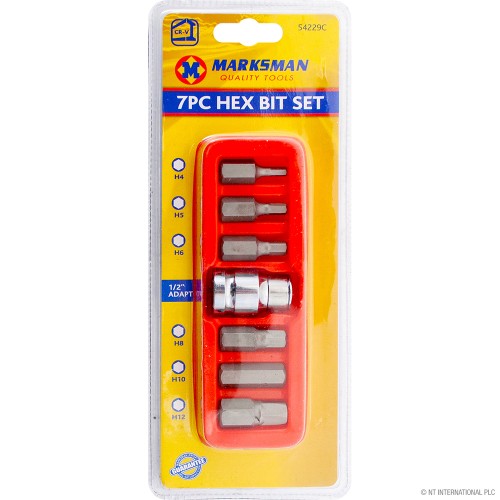 7pc Hex Bit Set - Blowcase