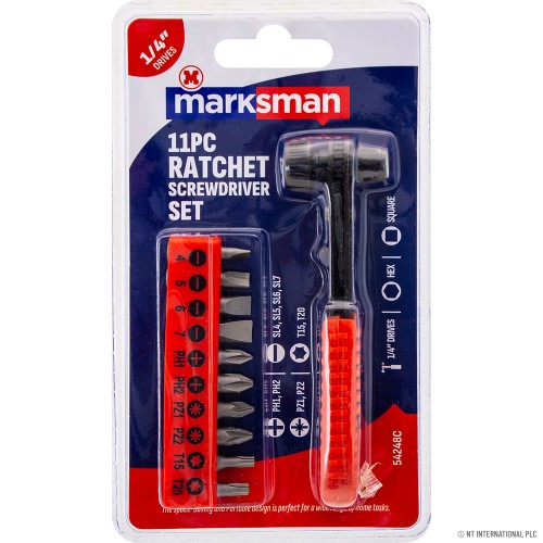 11pc Ratchet Screwdriver Set