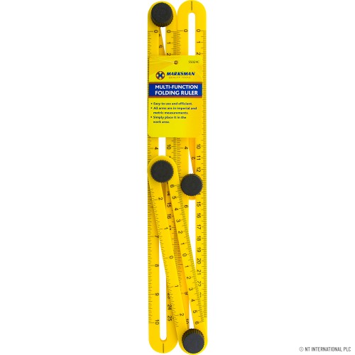 Multi Function Folding Ruler - Yellow