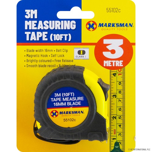 3m Measuring Tape - Yellow / Black