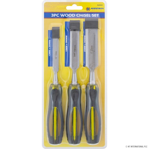 3pc Wood Chisel Set - 13/19/25mm