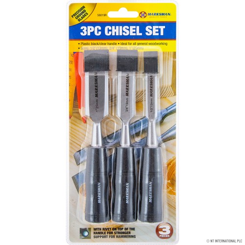 3pc Wood Chisel Set - 1