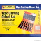 12pc Wood Carving Chisel Set - Wooden Case