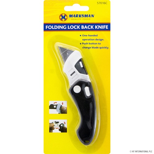 Folding Lock Back Knife - Black