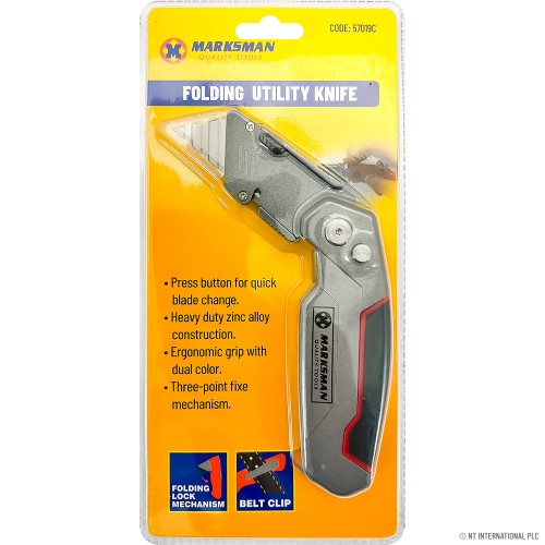 Folding Lock Back Knife - HD- Black