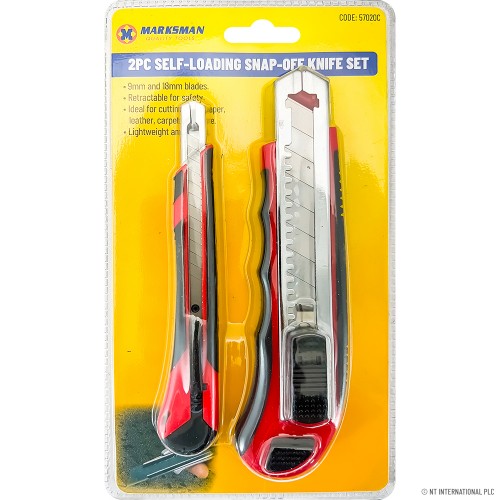 2pc Self-Loading Snap-Off Knife Set