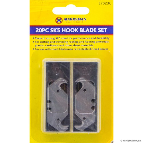 20pc Hook Blade Set SK5 Steel