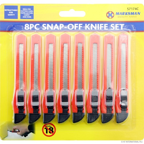 8pc Snap Off Knife Set