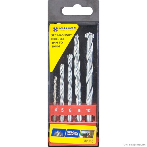 5pc Masonry Drill Set 4-5-6-8-10mm