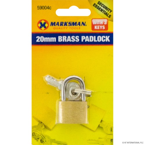 20mm Brass Padlock - Single