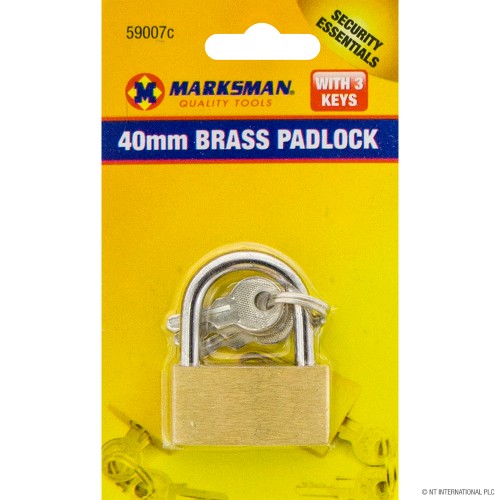 40mm Brass Padlock - Single