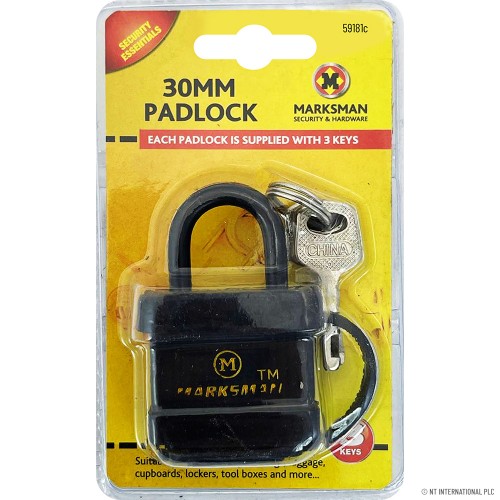 30mm Square Armoured Cover Padlock