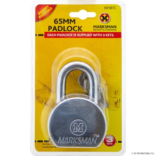 65mm S/S Round Padlock